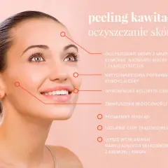 Peeling kawitacyjny efekty: oczyszczenie, poprawa kondycji i kolorytu cery, redukcja zaskórników, promienny wygląd.