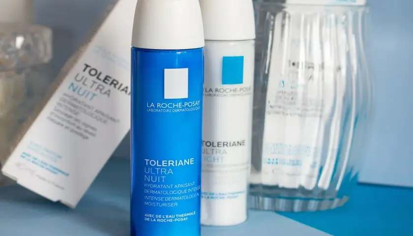 Kremy La Roche-Posay Toleriane Ultra Nuit i Ultra Light, marka kosmetyków dla wrażliwej skóry.